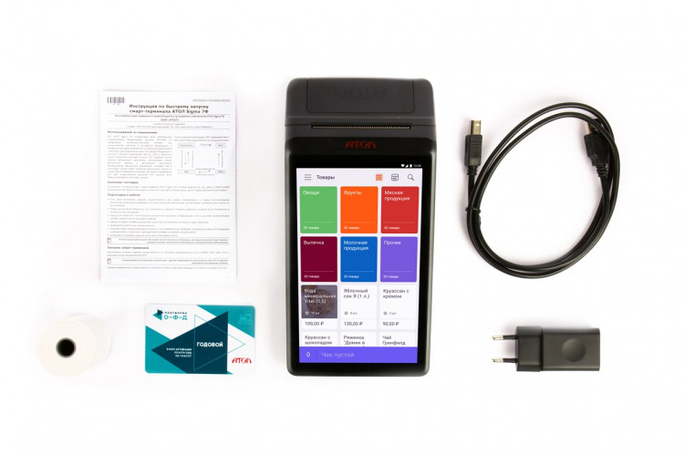 Смарт-терминал АТОЛ Sigma 7 с автоматическим тарифом SIGMA и ИТС (без ФН, 5.0) артикул 62098 Без ФН