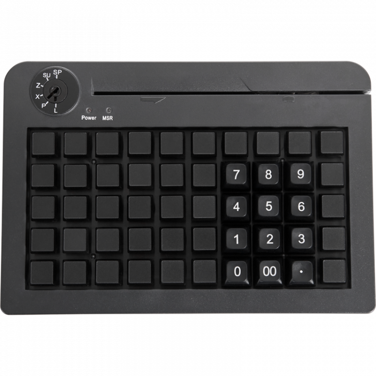 POS клавиатура PayTor KB-50, USB, Считыватель MSR, Черный артикул КB50-BMU Черная