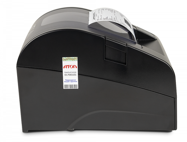 АТОЛ FPrint-22ПТК черный без ФН USB RS-232 Ethernet. 5.0 артикул 50319