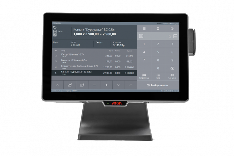 Сенсорный моноблок АТОЛ JAZZ 16 SSD 4 GB DDR3L MSR Windows 10 IoT артикул 51679             15.6