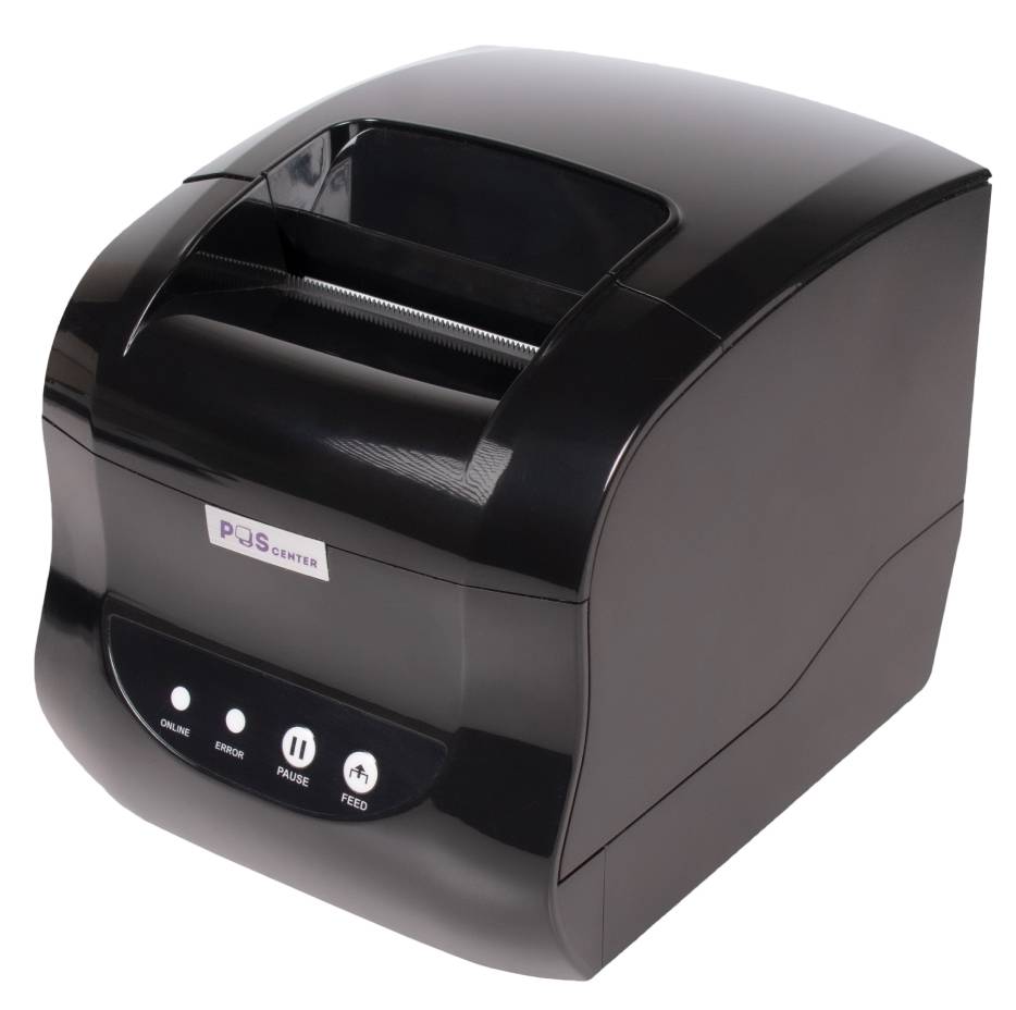 Принтер этикеток POScenter PC-365 (прямая термопечать, 3", USB) черный 