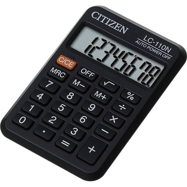 8-разрядный карманный калькулятор CITIZEN LC-110N 