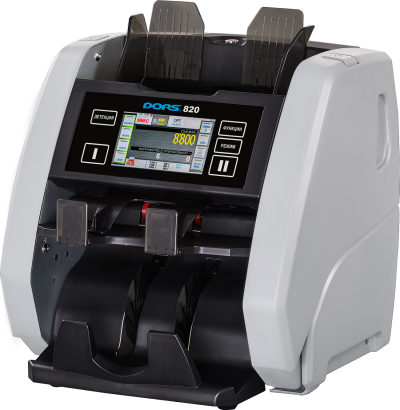 Двухкарманный счетчик банкнот DORS 820 RUB/USD/EURO артикул 0021-6110