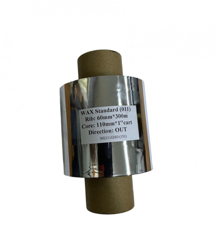Термо-трансферная лента 60мм*300м Black, Wax, Out, 1