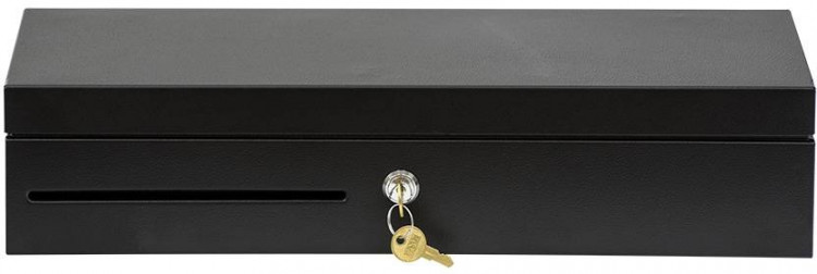 Денежный ящик АТОЛ FlipTop-B черный, 460*170*100, 24V Штрих-М артикул 0021-5497 крышка для инкассации, для Штрих-ФР