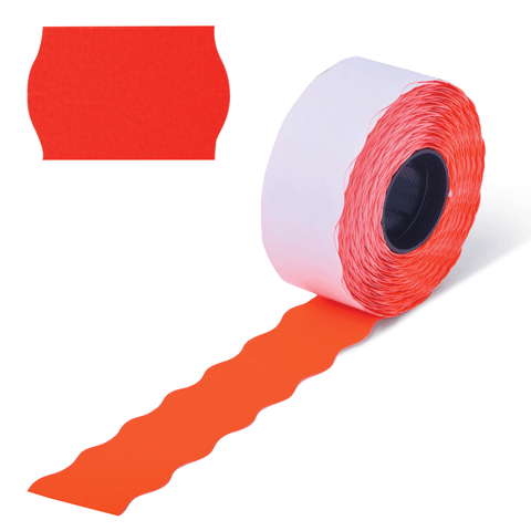 Клейкая лента 26*12 700 эт. волнистый край цветная артикул 0021-2162 красная